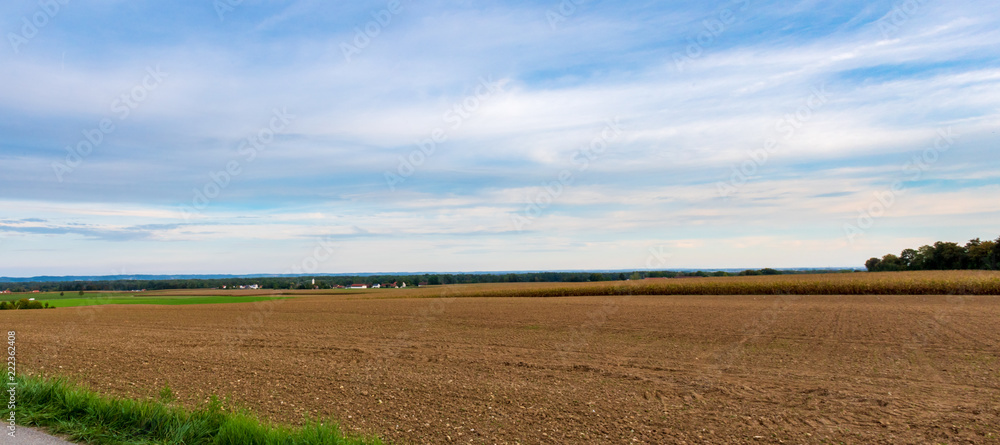 Agriculture and autumn field
