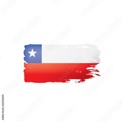 Chile flag, vector illustration on a white background Free Download Chile flag, vector illustration on a white background - GFXLoad