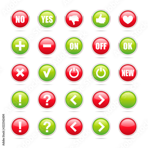 Set of various signs - Vector round icons
