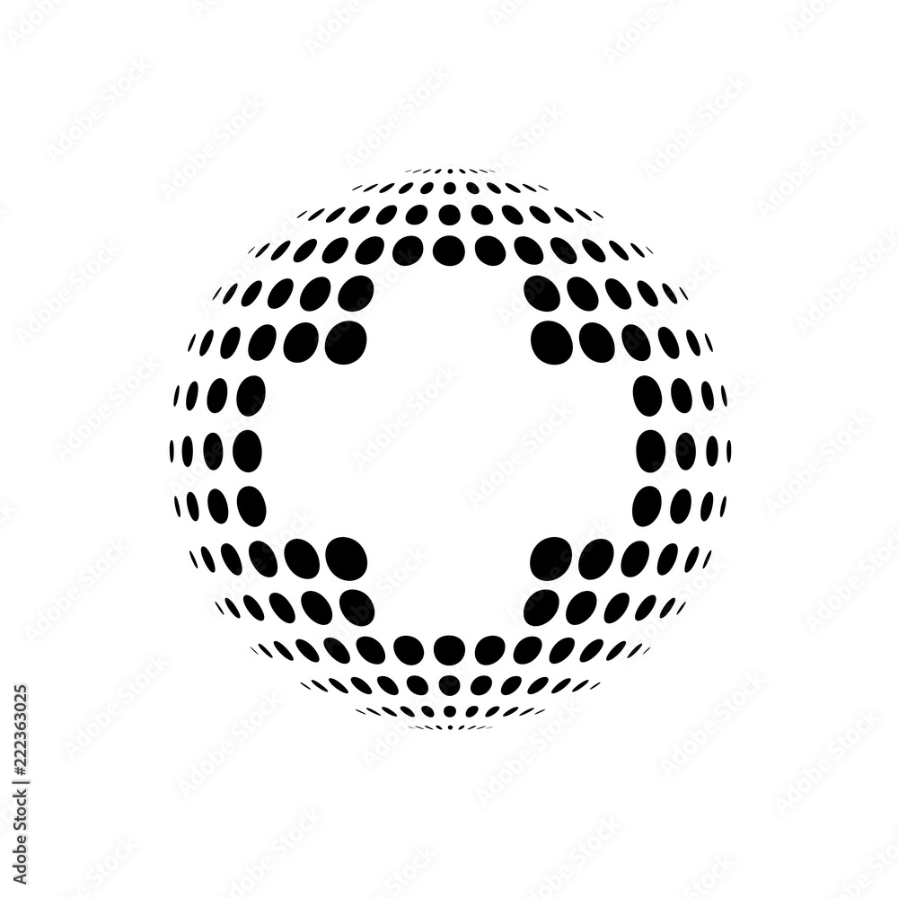 Logotipo sanidad global con cruz espacio negativo en circulos negro Logotipo sanidad global con cruz espacio negativo en circulos negro