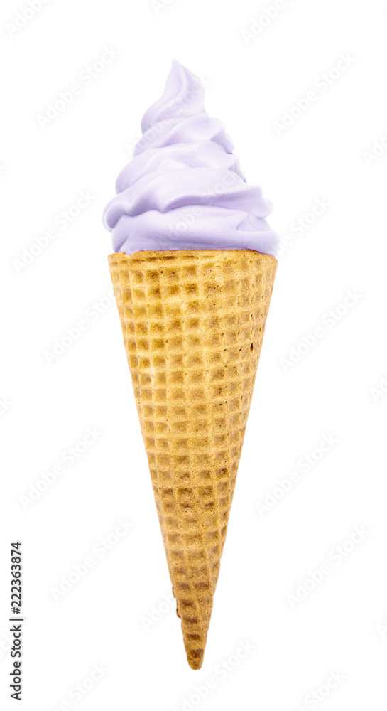 Purple Soft Serve in a Waflle Cone Purple Soft Serve in a Waflle Cone