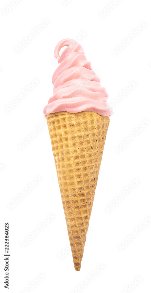 Pink Soft Serve in a Waflle Cone Pink Soft Serve in a Waflle Cone