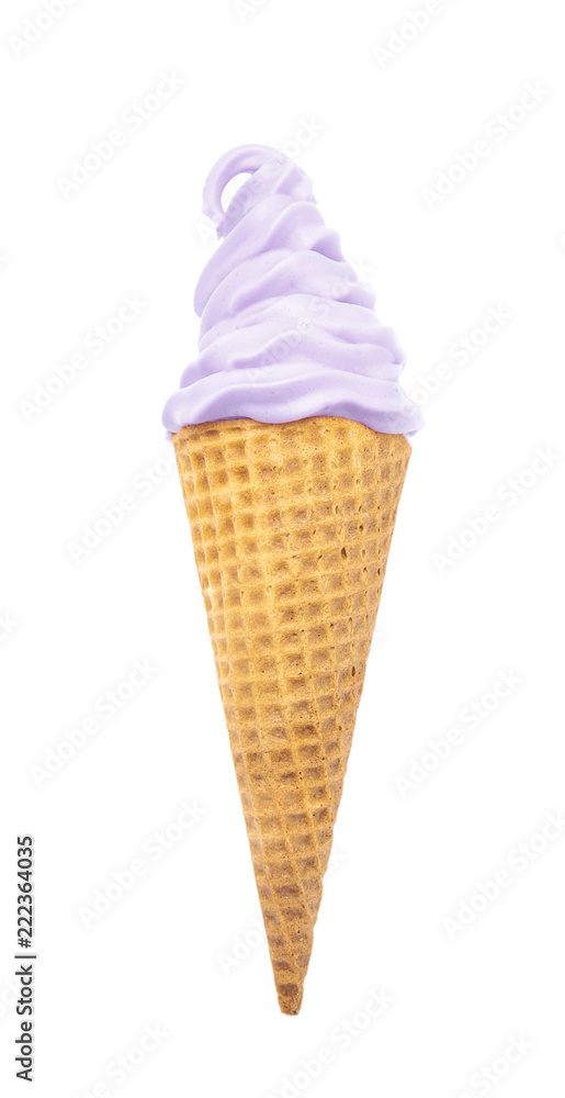 Purple Soft Serve in a Waflle Cone Purple Soft Serve in a Waflle Cone