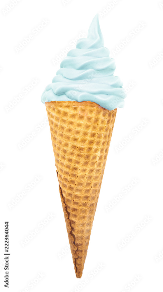 Blue Soft Serve in a Waflle Cone Blue Soft Serve in a Waflle Cone