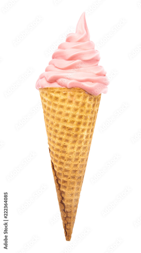 Pink Soft Serve in a Waflle Cone Pink Soft Serve in a Waflle Cone