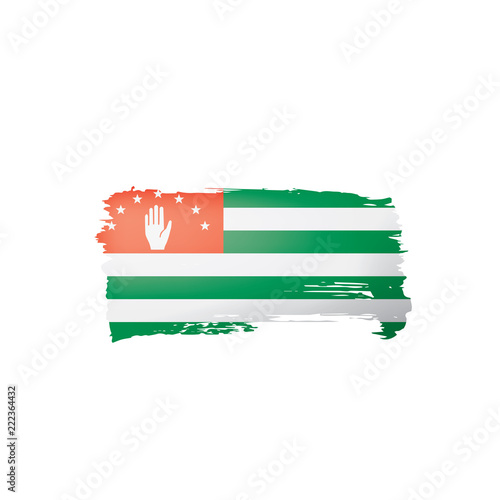 Abkhazia flag, vector illustration on a white background