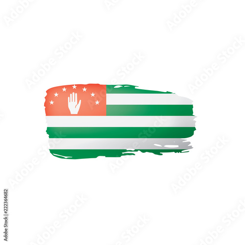 Abkhazia flag, vector illustration on a white background
