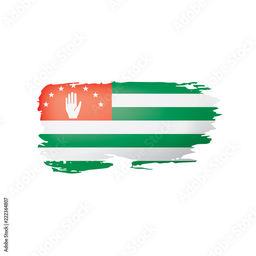 Abkhazia flag, vector illustration on a white background
