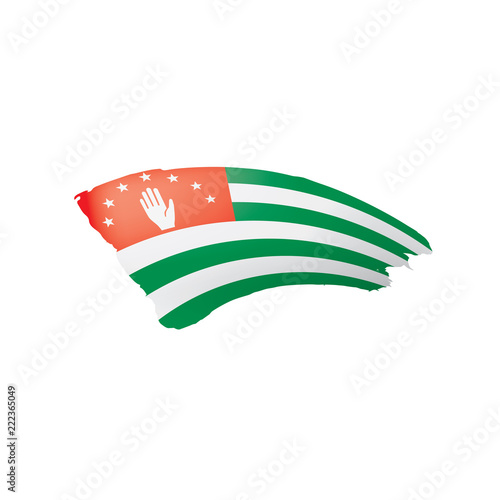 Abkhazia flag, vector illustration on a white background
