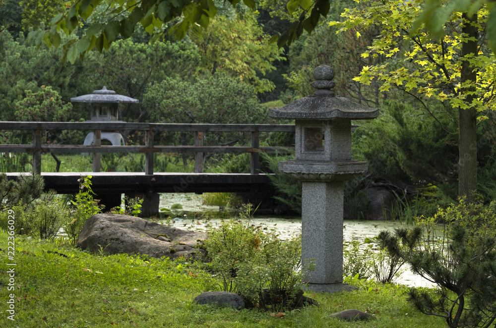japanese garden in the summer day japanese garden in the summer day