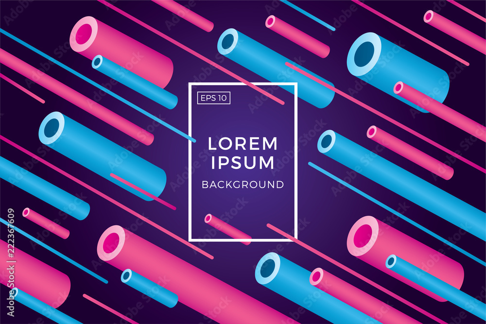 Fototapeta premium Creative geometric wallpaper. Trendy gradient shapes composition