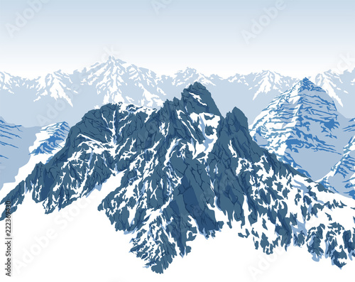 vector mountains landscape