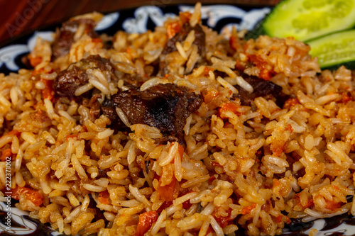 Plov with beef