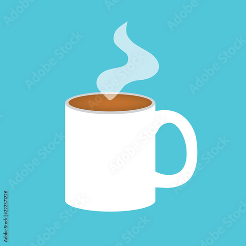 hot coffee cup icon- vector illustration