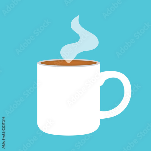hot coffee cup icon- vector illustration