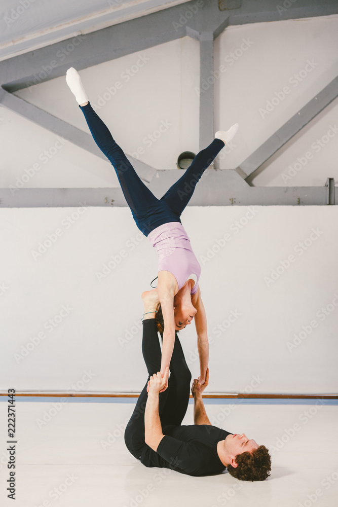 Woman Doing Yoga Star Position High-Res Stock Photo - Getty Images