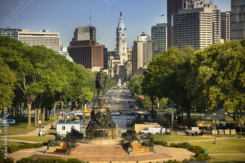 City hall and Benjamin Franklin Parkway Philadelphia, Pennsylvania, USA photo