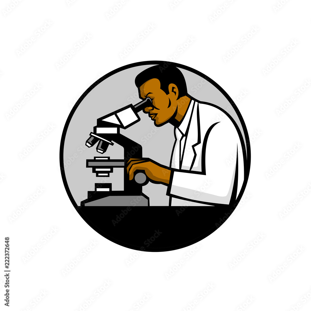 African American Research Scientist Mascot
