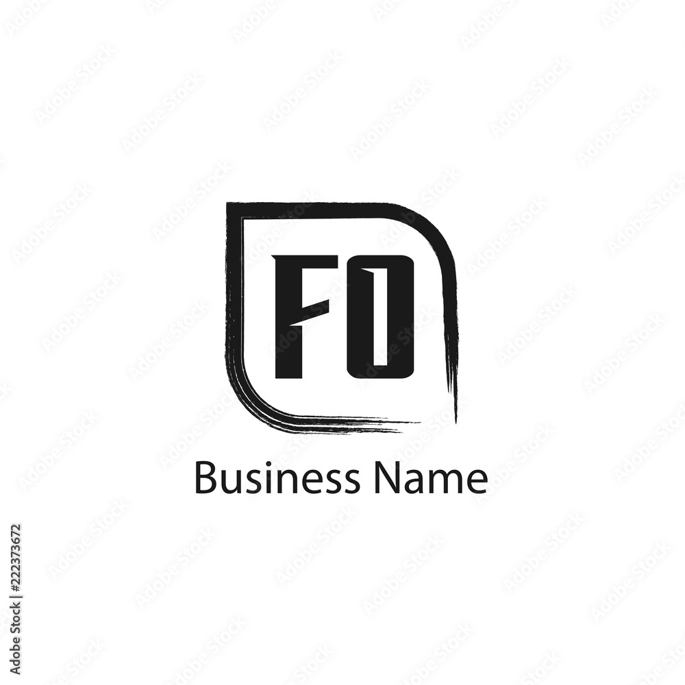 Initial Letter FO Logo Template Design