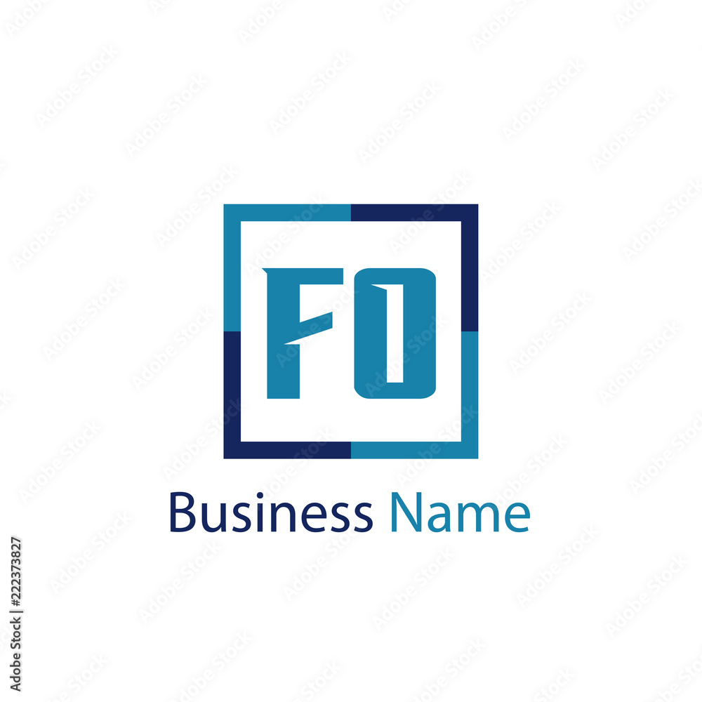 Obraz premium Initial Letter FO Logo Template Design
