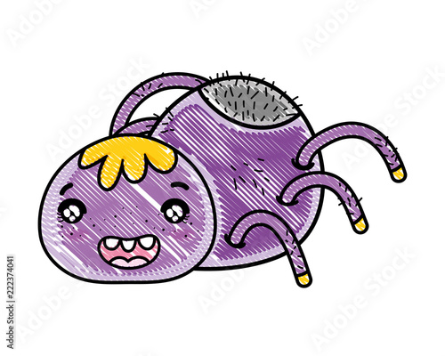 grated happy spider character wild animal