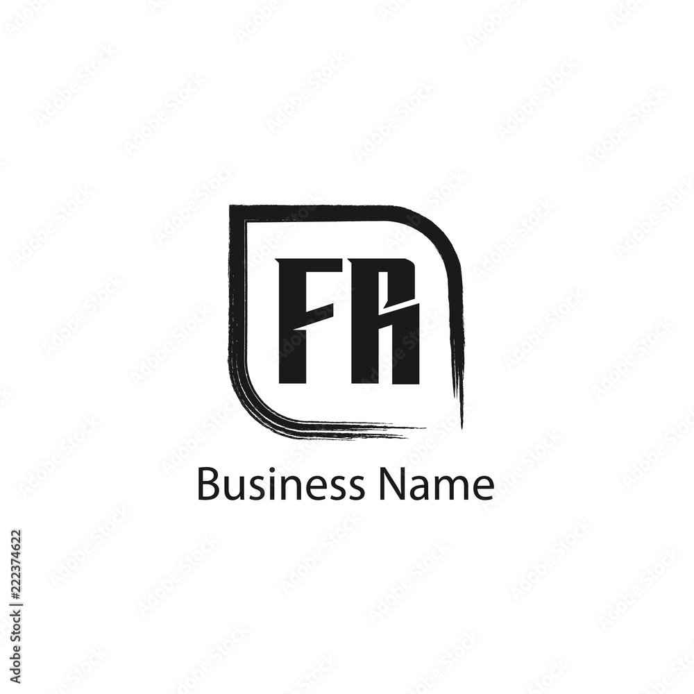 Initial Letter FR Logo Template Design