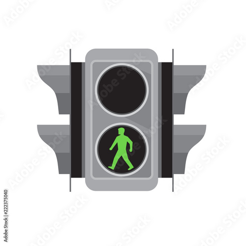 Traffic Light Man Walking Retro