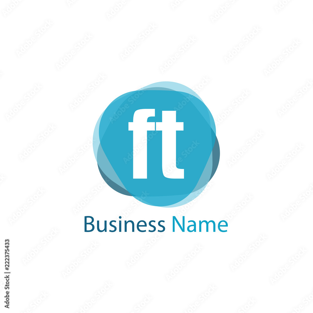 Fototapeta premium Initial Letter FT Logo Template Design