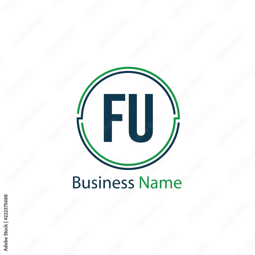 Initial Letter FU Logo Template Design Initial Letter FU Logo Template Design