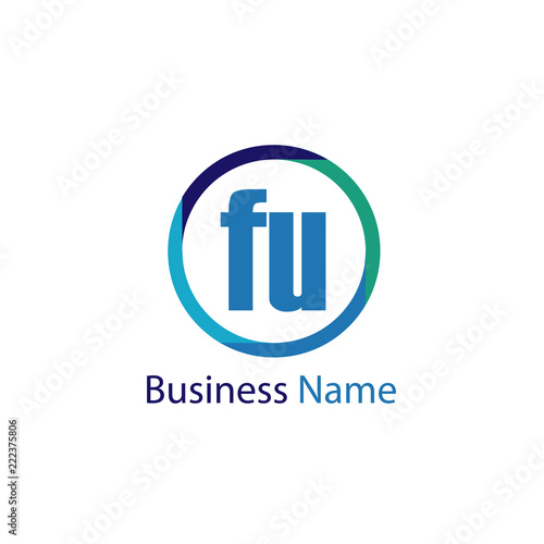 Initial Letter FU Logo Template Design