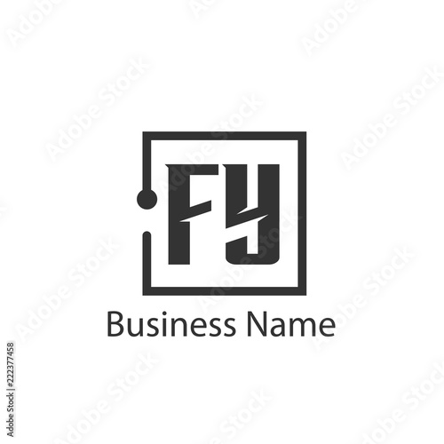 Initial Letter FY Logo Template Design