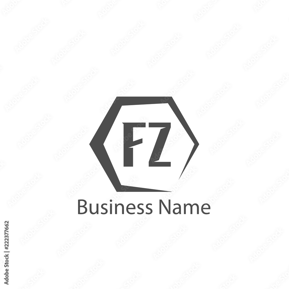 Obraz premium Initial Letter FZ Logo Template Design