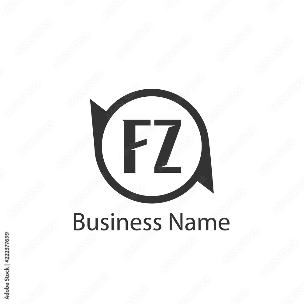 Initial Letter FZ Logo Template Design Initial Letter FZ Logo Template Design