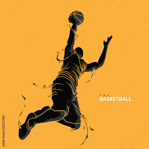 basketball player splash silhouette