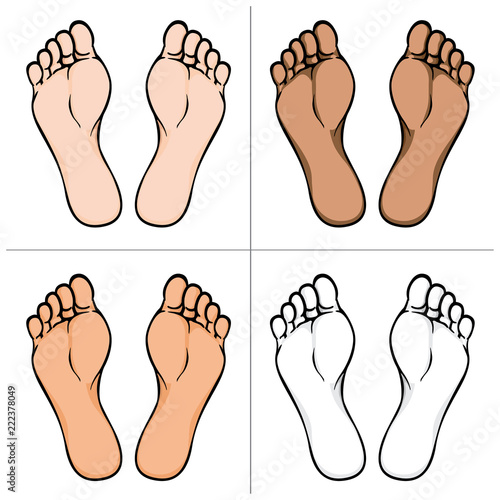 Illustration of body part, plant or sole of foot, ethnic. Ideal for catalogs, information and institutional material