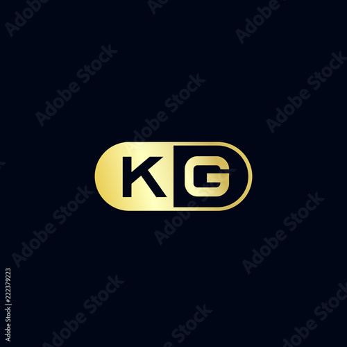 Wallpaper Mural Initial Letter KG Logo Template Design Torontodigital.ca
