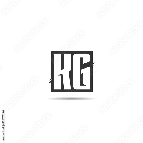 Initial Letter KG Logo Template Design