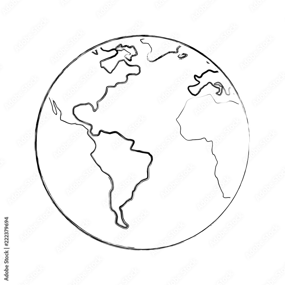 planet earth isolated icon