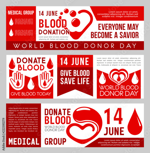 Blood donation design for World Donor Day