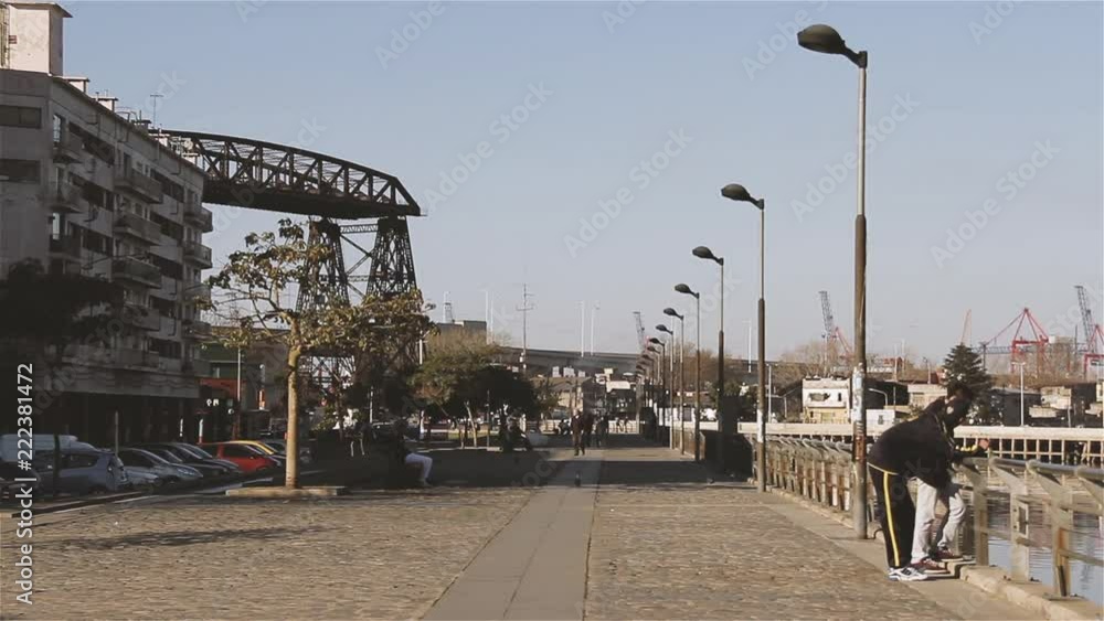 The Bridge of La Boca in Buenos Aires, Argentina. The Bridge of La Boca in Buenos Aires, Argentina.
