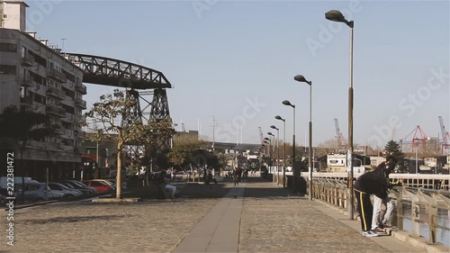 The Bridge of La Boca in Buenos Aires, Argentina. photo