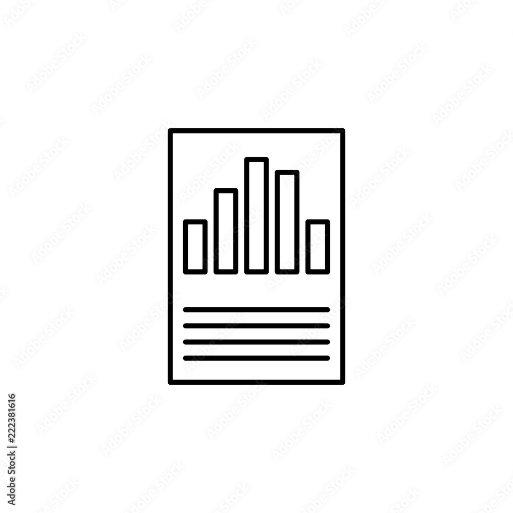 statistics paper icon. Element of online and web for mobile concept and web apps icon. Thin line icon for website design and development, app development. Premium icon statistics paper icon. Element of online and web for mobile concept and web apps icon. Thin line icon for website design and development, app development. Premium icon