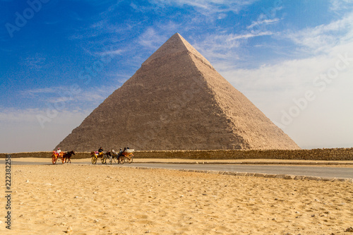 The great Giza Pyramids  Giza Cairo  Egypt 