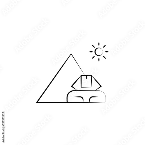 Egypt icon. Element of anti aging icon for mobile concept and web apps. Doodle style Egypt icon can be used for web and mobile