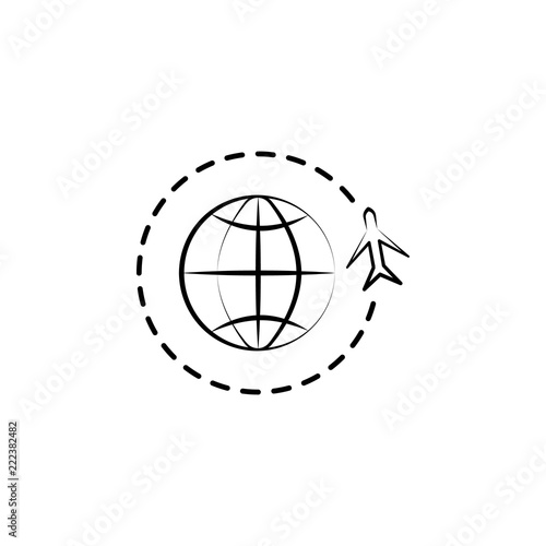 travel world icon. Element of anti aging icon for mobile concept and web apps. Doodle style travel world icon can be used for web and mobile