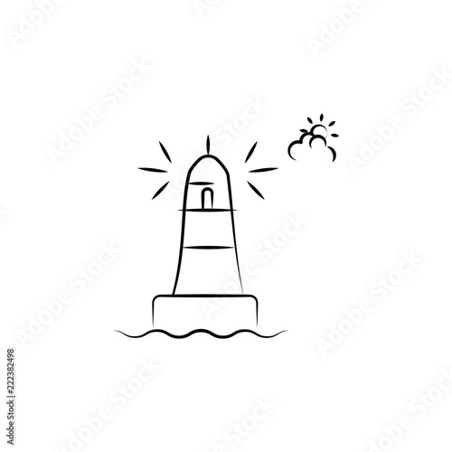 beacon beam icon. Element of anti aging icon for mobile concept and web apps. Doodle style beacon beam icon can be used for web and mobile