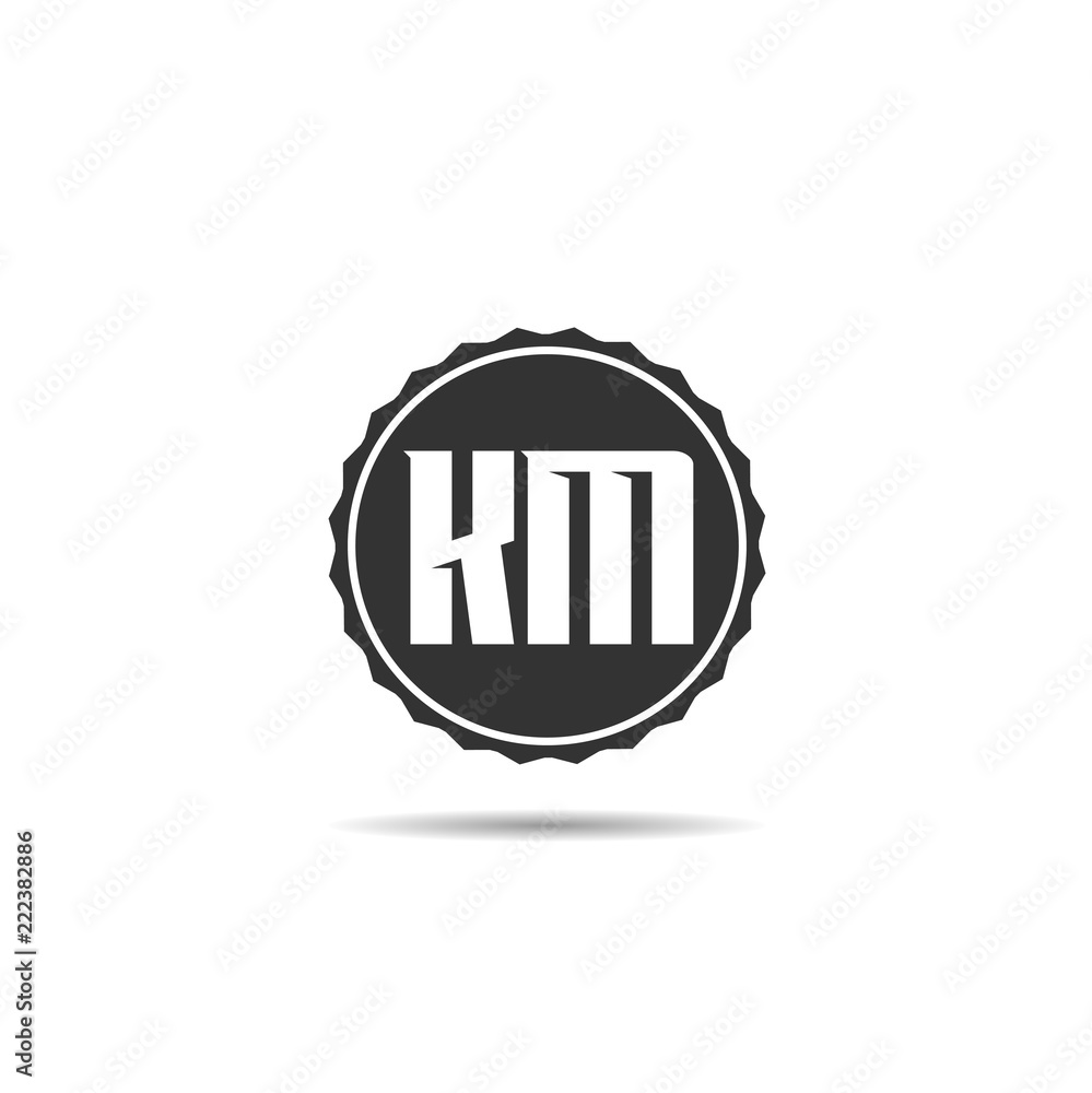 Initial Letter KM Logo Template Design Initial Letter KM Logo Template Design