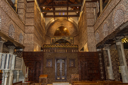 Coptic christian church in Cairo.  Old Cairo, Cairo/Egypt - November 22,2016:  photo