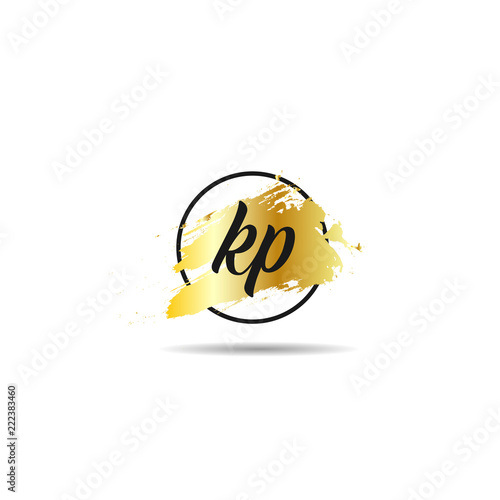 Initial Letter KP Logo Template Design