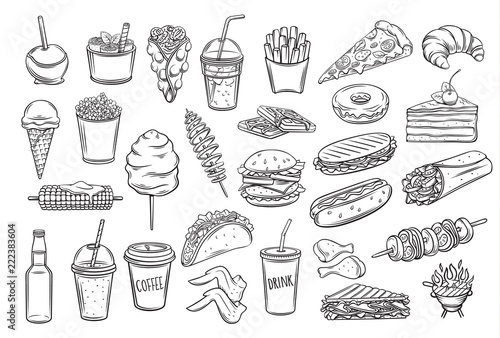 Street food icons